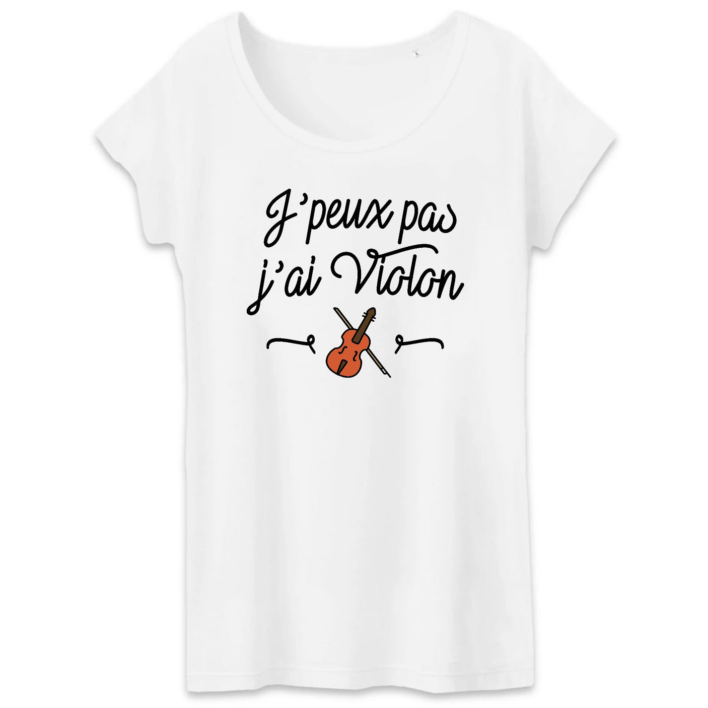 T-Shirt Femme J'peux pas j'ai violon 