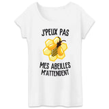 T-Shirt Femme J'peux pas mes abeilles m'attendent 