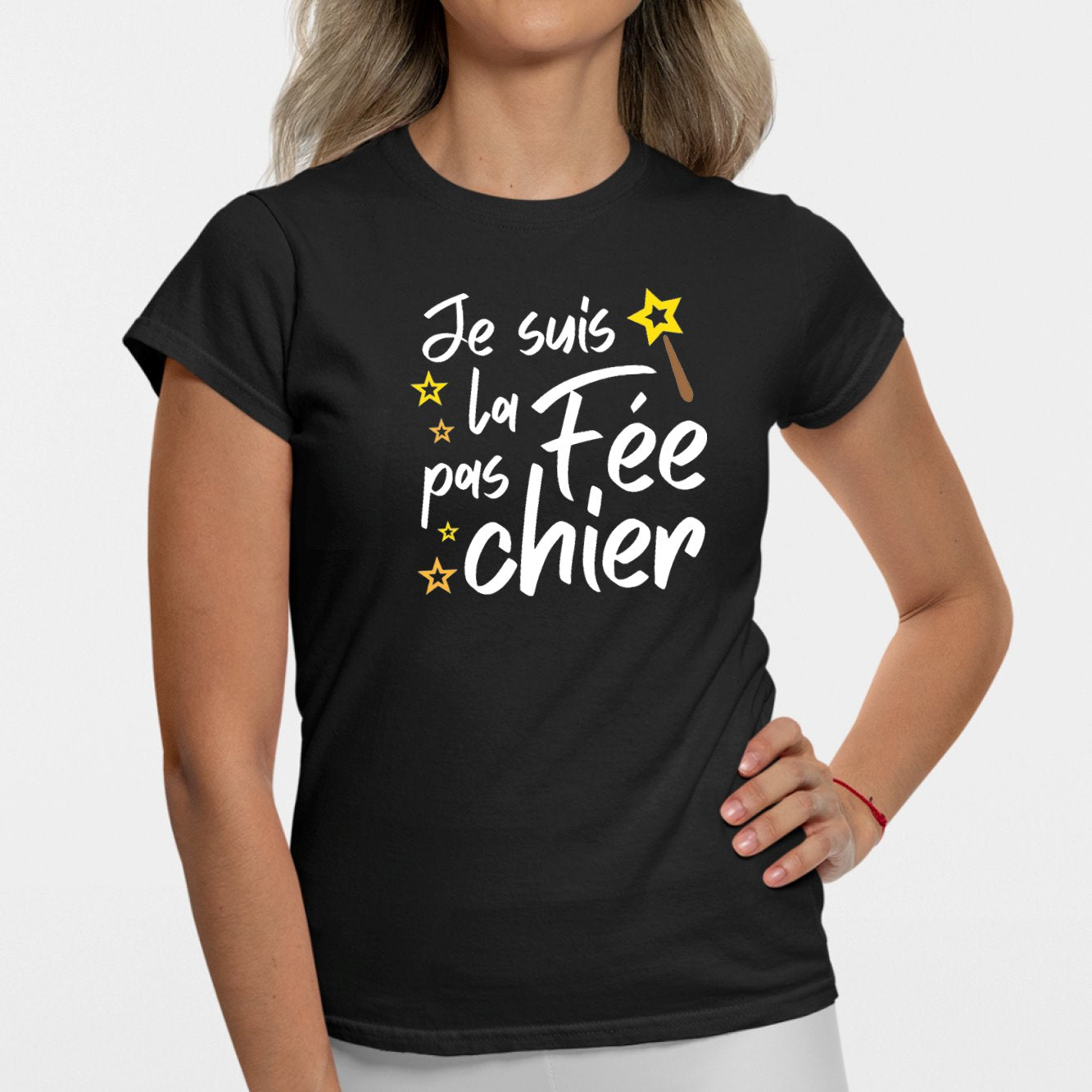 T-Shirt Femme La fée pas chier Noir