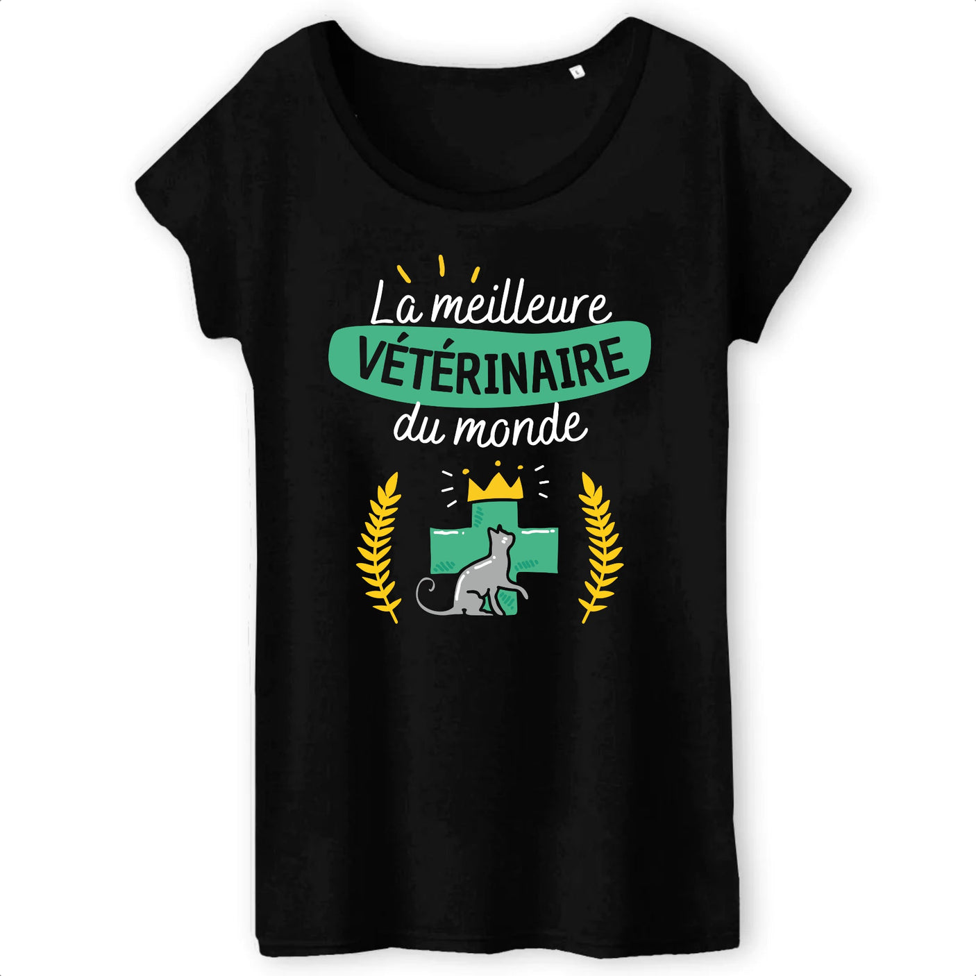 T-Shirt Femme La meilleure vétérinaire du monde 