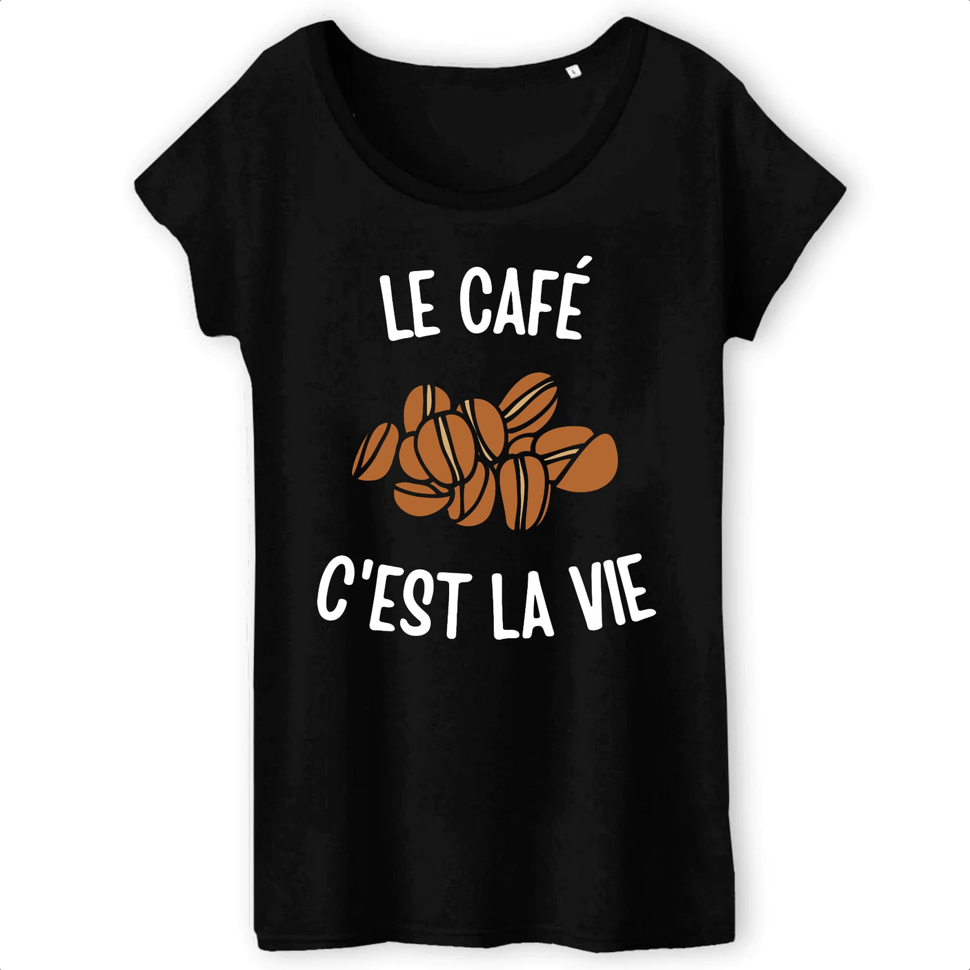 T-Shirt Femme Le café c'est la vie 