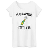 T-Shirt Femme Le champagne c'est la vie 