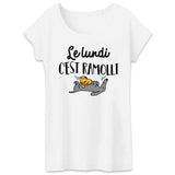 T-Shirt Femme Le lundi c'est ramolli 