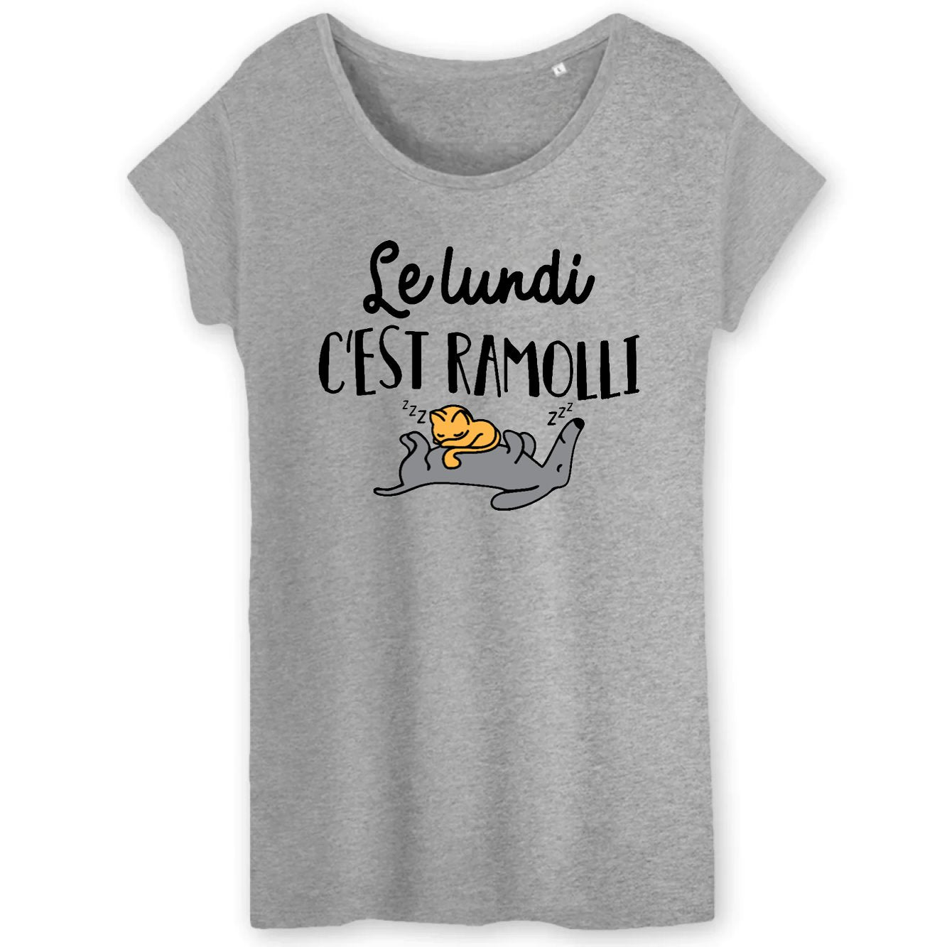 T-Shirt Femme Le lundi c'est ramolli 