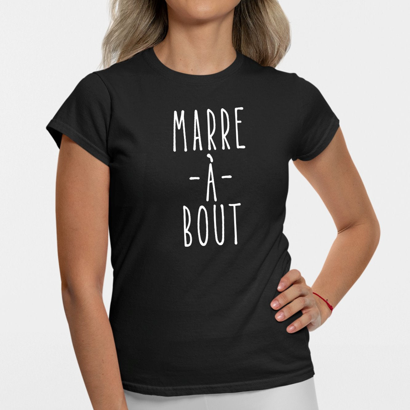 T-Shirt Femme Marre à bout Noir