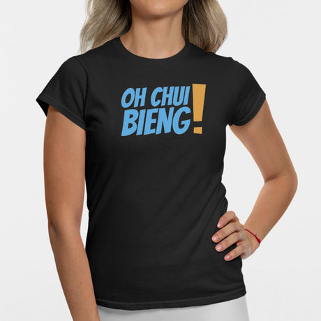 T-Shirt Femme Oh chui bieng Noir