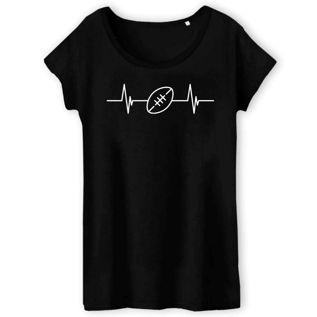 T-Shirt Femme Rythme cardiaque rugby 
