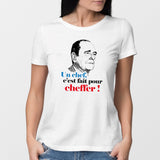 T-Shirt Femme Un chef c'est fait pour cheffer Blanc