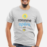 T-Shirt Homme A comme apéro Gris