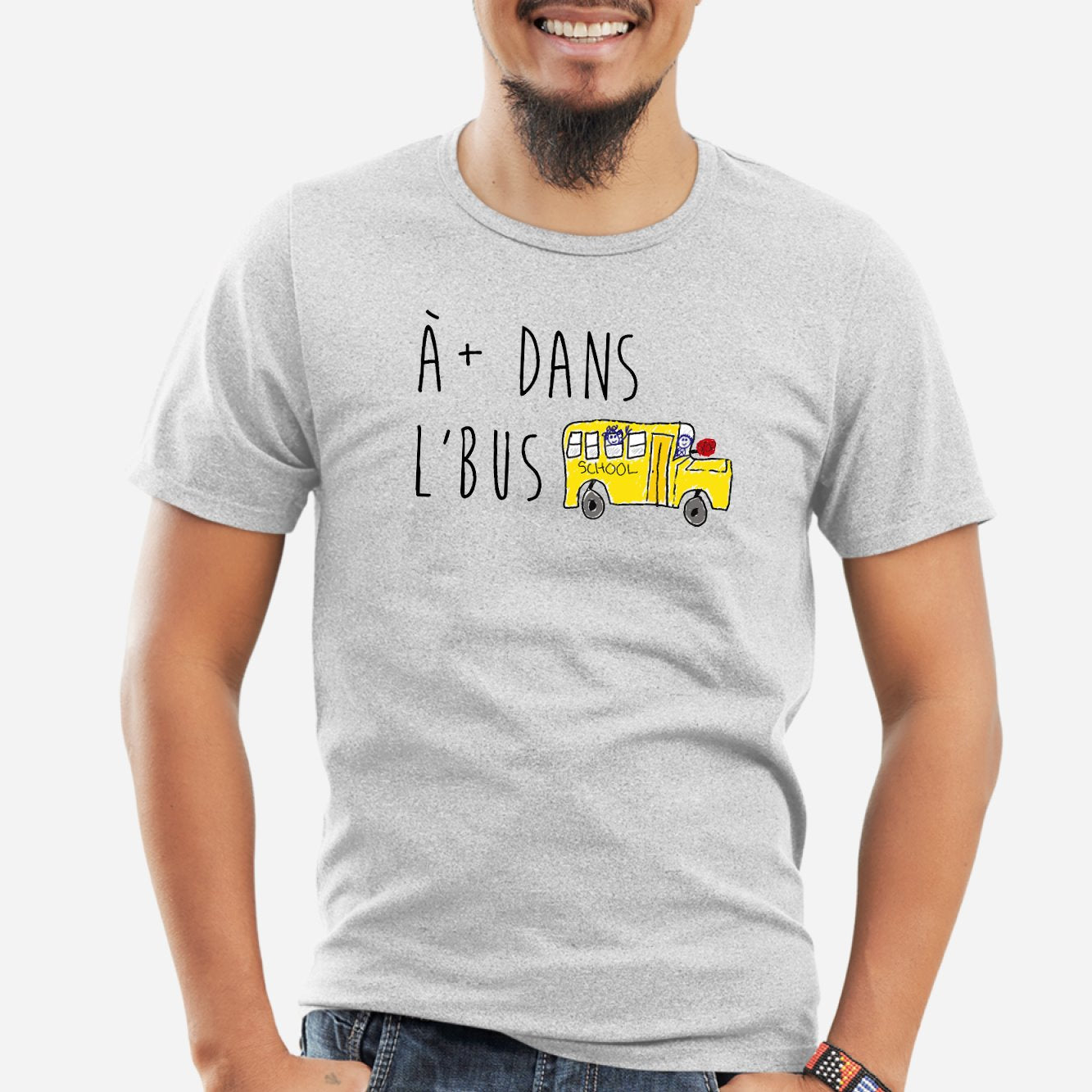 T-Shirt Homme À plus dans l'bus Gris