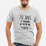 T-Shirt Homme Anniversaire 70 ans Gris