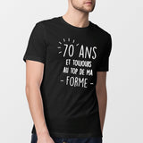 T-Shirt Homme Anniversaire 70 ans Noir