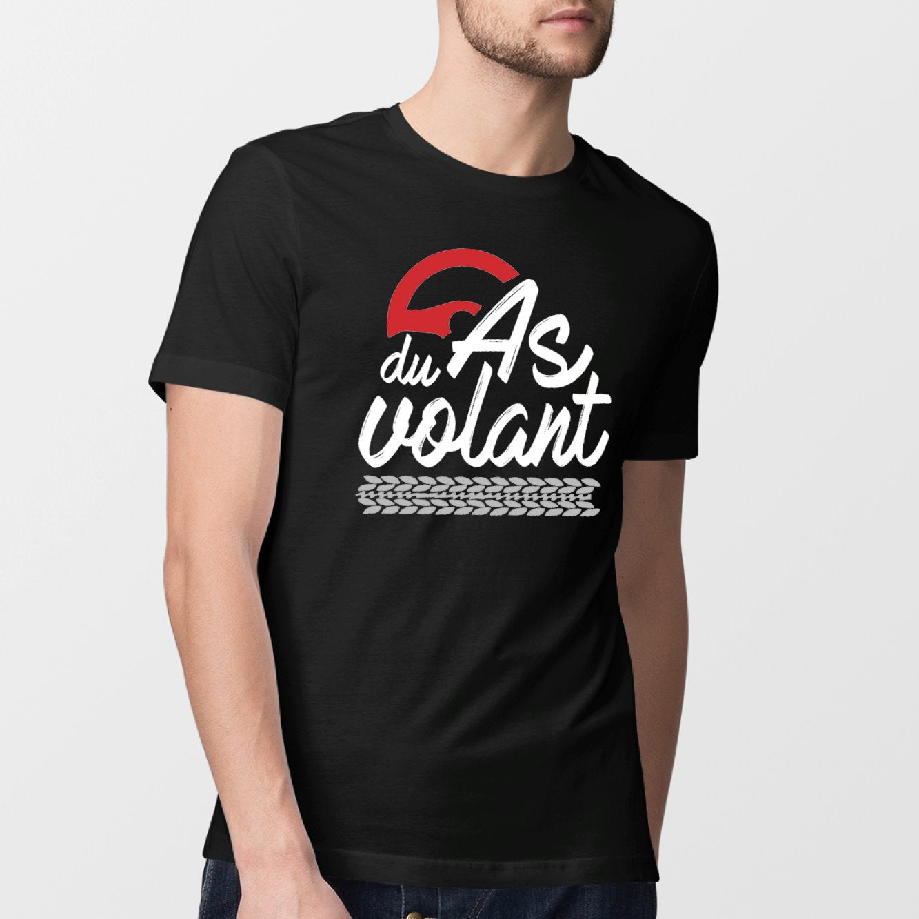 T-Shirt Homme As du volant Noir