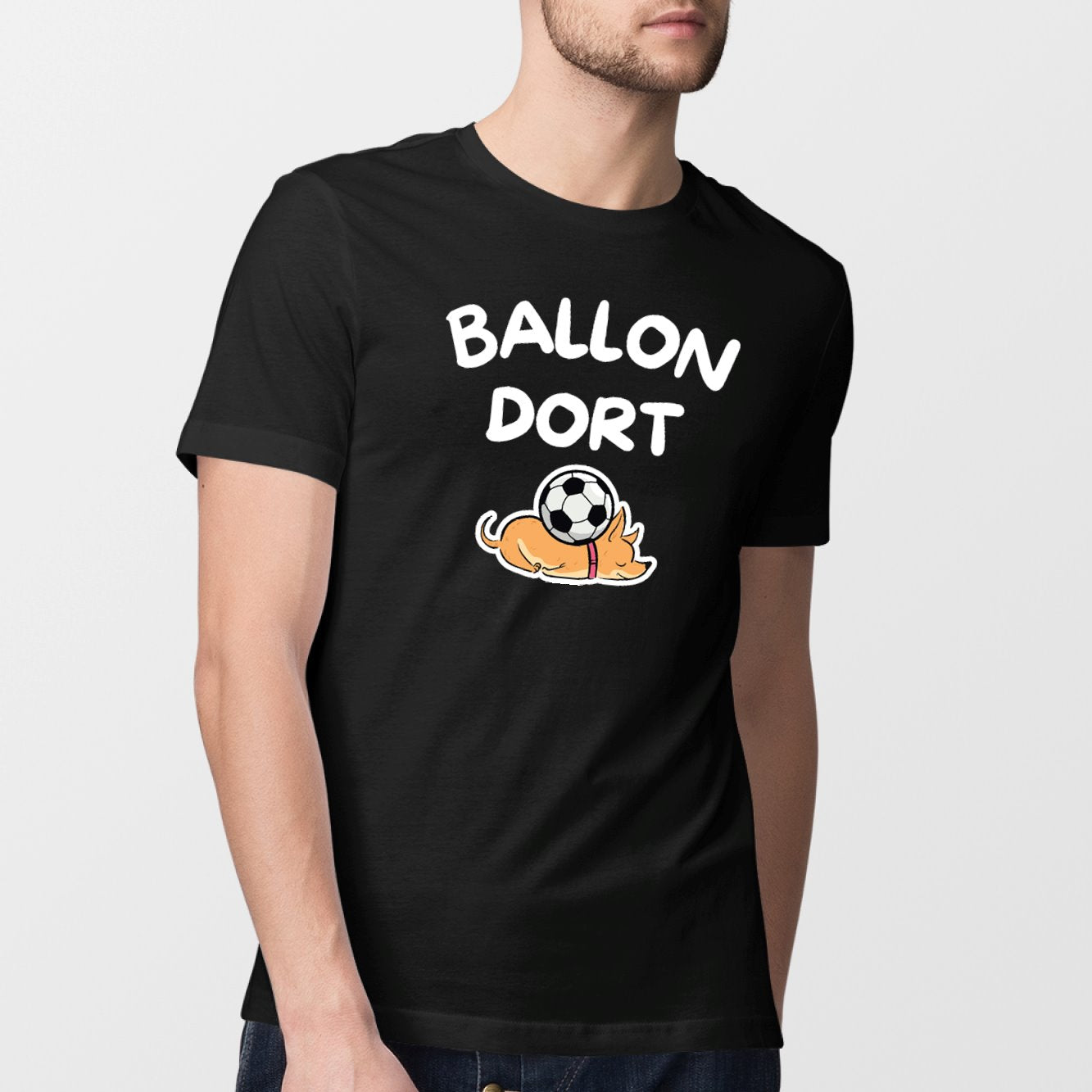 T-Shirt Homme Ballon dort Noir