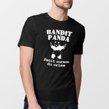 T-Shirt Homme Bandit panda Noir