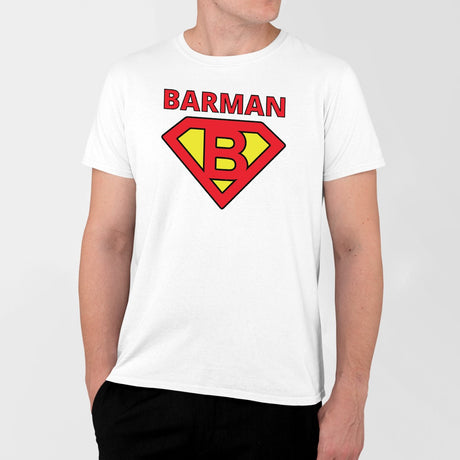 T-Shirt Homme Barman Blanc