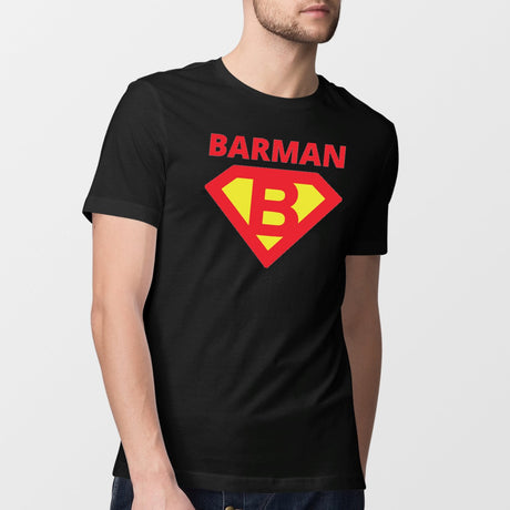 T-Shirt Homme Barman Noir