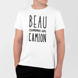 T-Shirt Homme Beau comme un camion Blanc