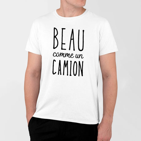 T-Shirt Homme Beau comme un camion Blanc