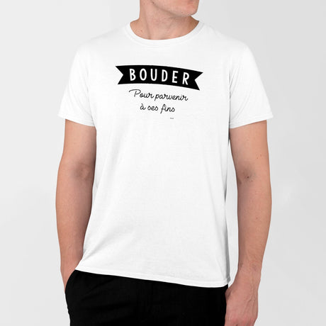 T-Shirt Homme Bouder pour parvenir à ses fins Blanc