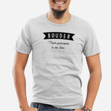 T-Shirt Homme Bouder pour parvenir à ses fins Gris