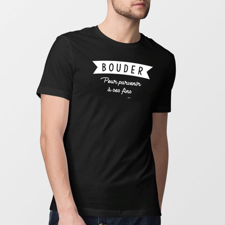 T-Shirt Homme Bouder pour parvenir à ses fins Noir