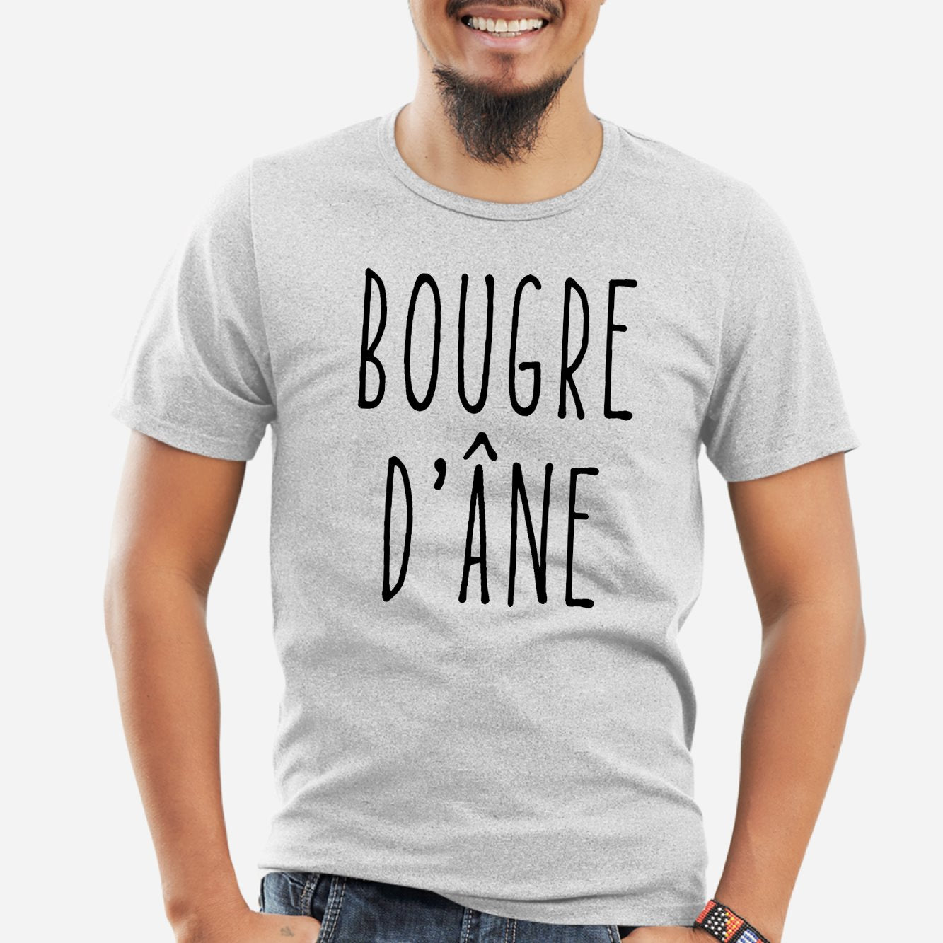 T-Shirt Homme Bougre d'âne Gris