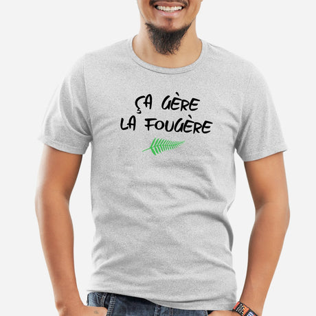 T-Shirt Homme Ça gère la fougère Gris