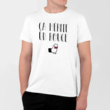 T-Shirt Homme Ça mérite un rouge Blanc