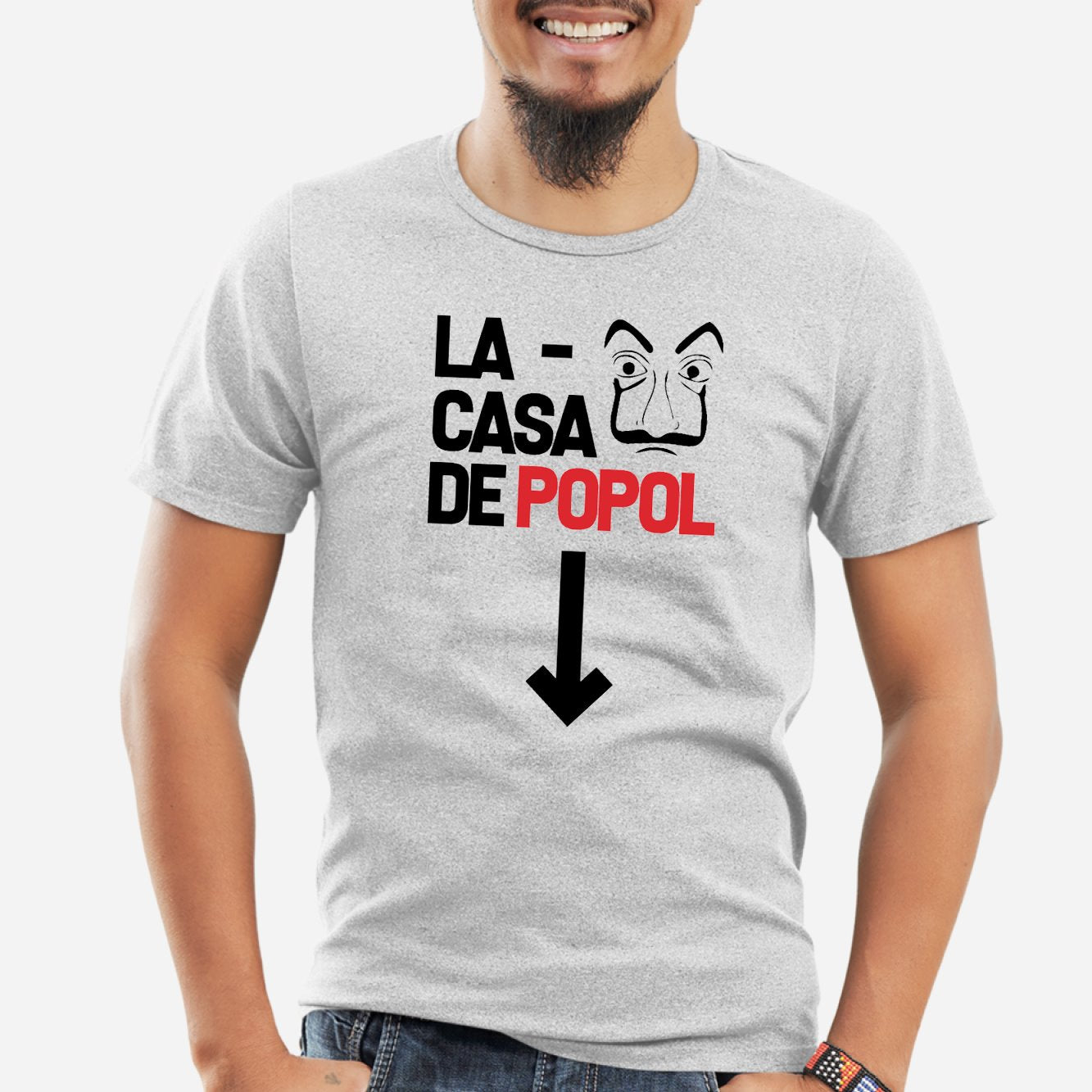 T-Shirt Homme Casa de popol Gris