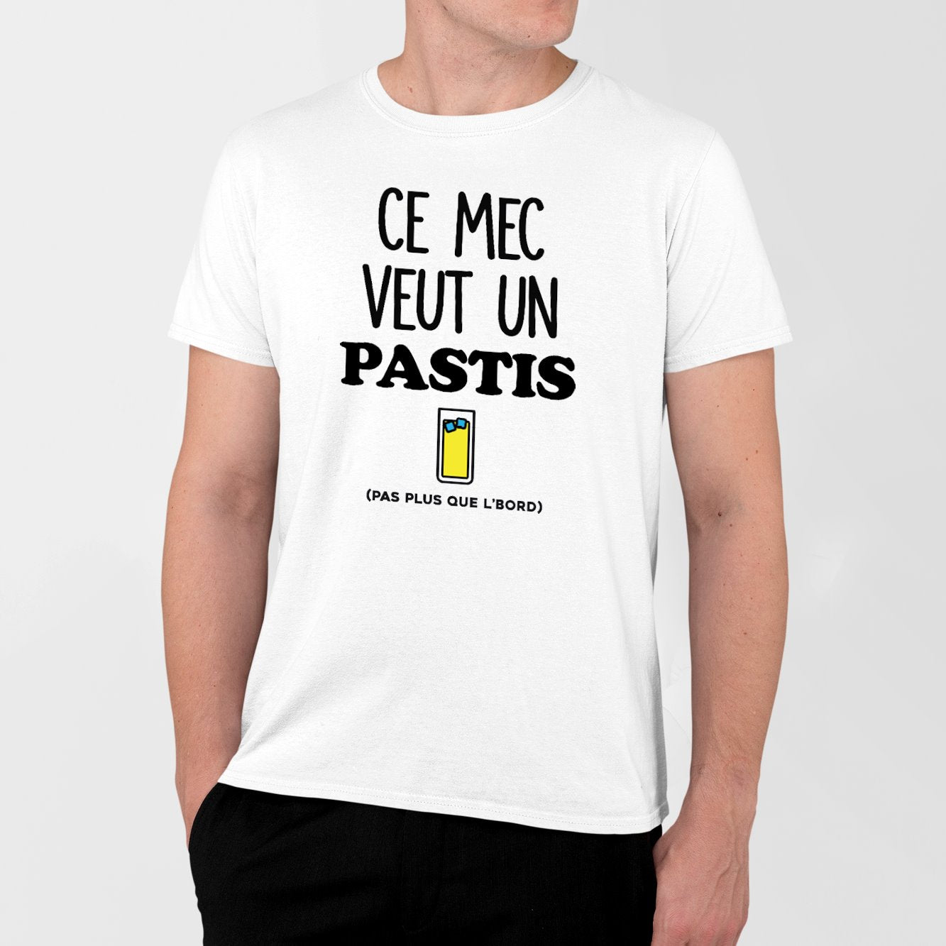 T-Shirt Homme Ce mec veut un pastis Blanc