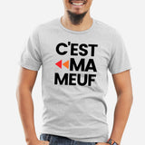 T-Shirt Homme C'est ma meuf Gris