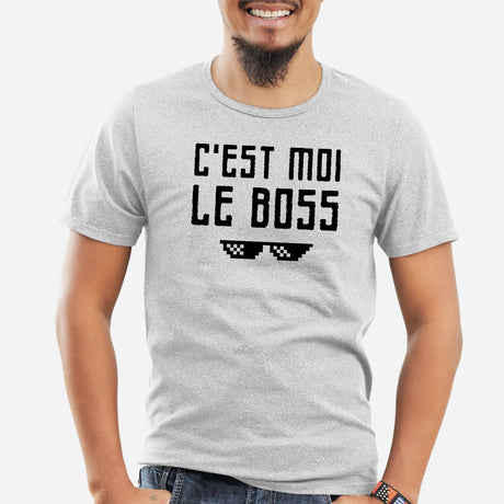 T-Shirt Homme C'est moi le boss Gris