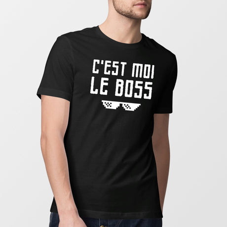 T-Shirt Homme C'est moi le boss Noir