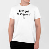 T-Shirt Homme C'est qui le patron Blanc