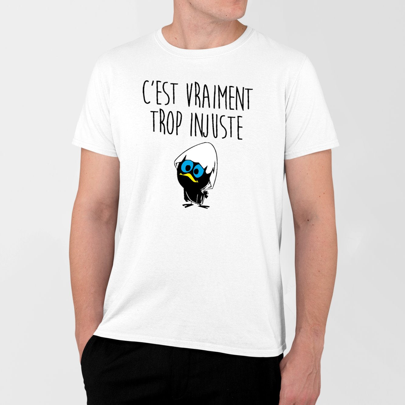 T-Shirt Homme C'est vraiment trop injuste Blanc