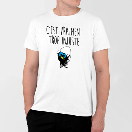 T-Shirt Homme C'est vraiment trop injuste Blanc