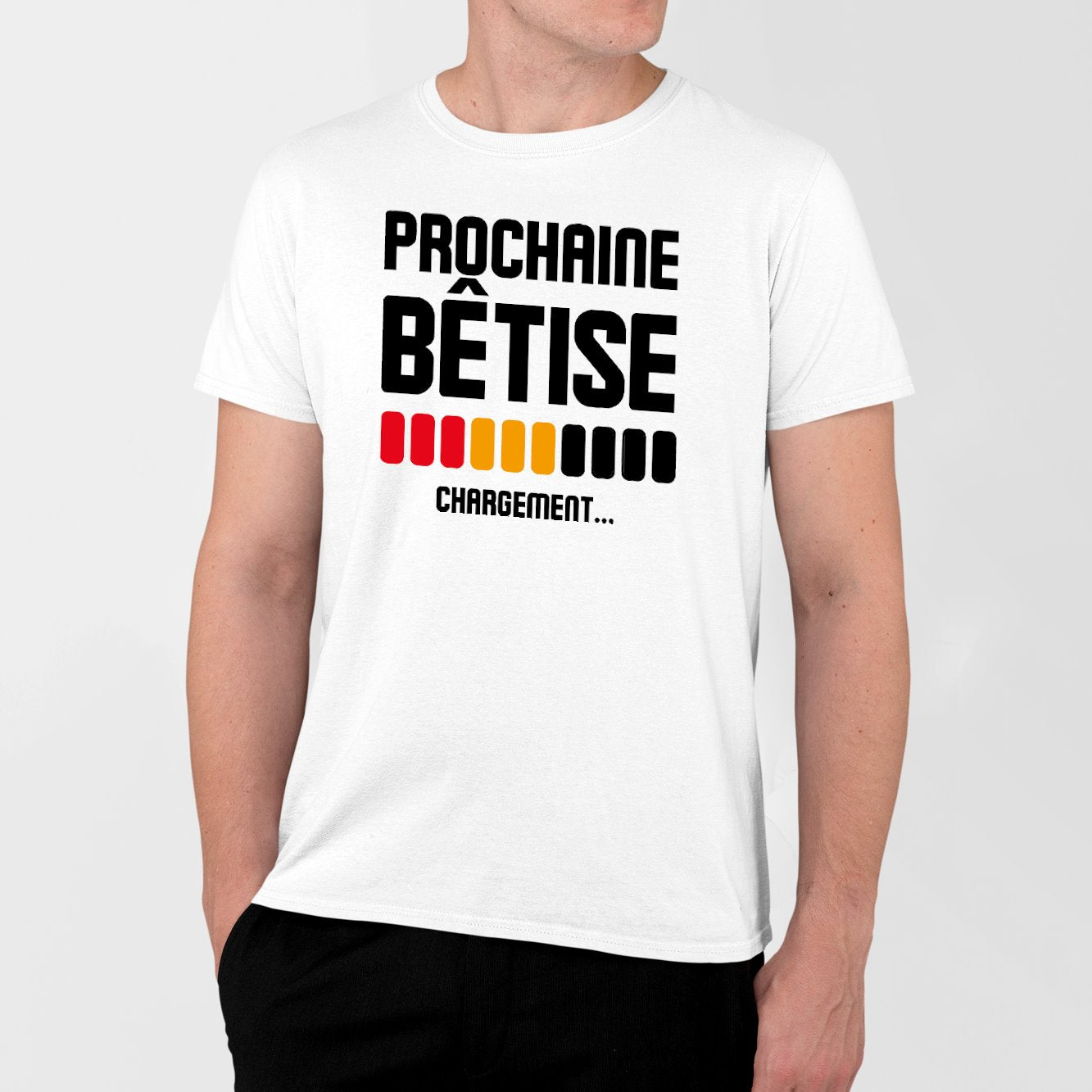 T-Shirt Homme Chargement prochaine bêtise Blanc