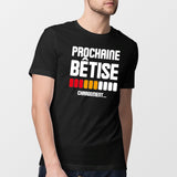 T-Shirt Homme Chargement prochaine bêtise Noir