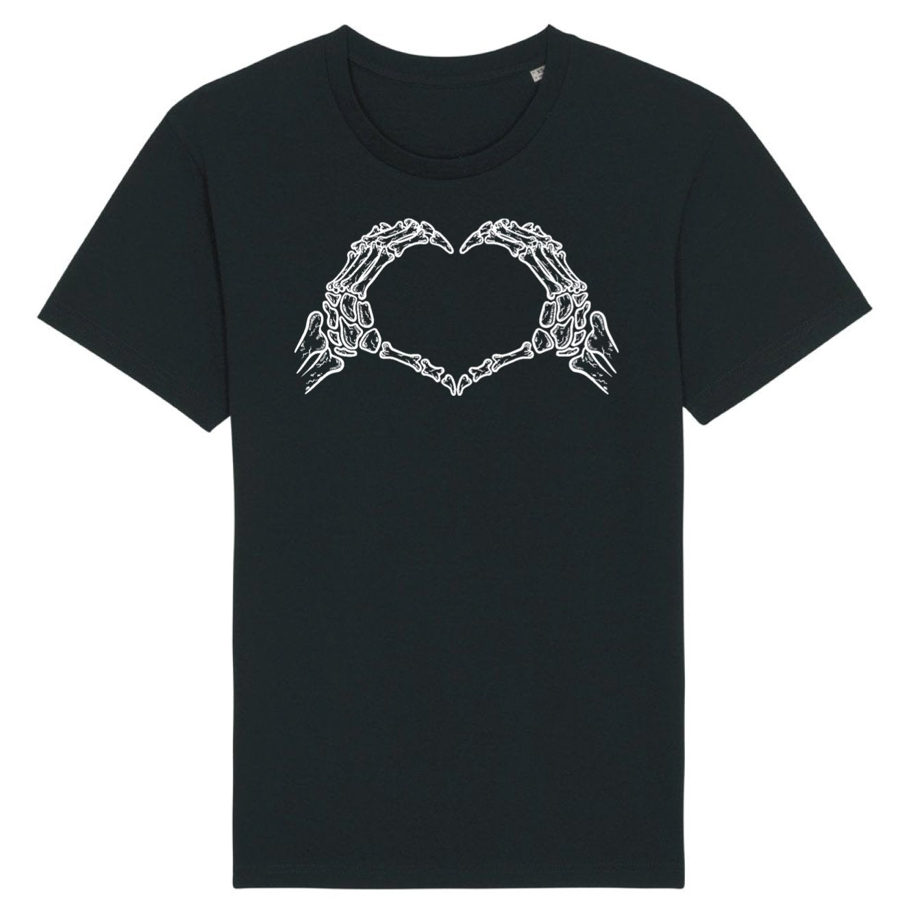 T-Shirt Homme Coeur mains squelette 