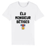 T-Shirt Homme Élu monsieur bêtises 