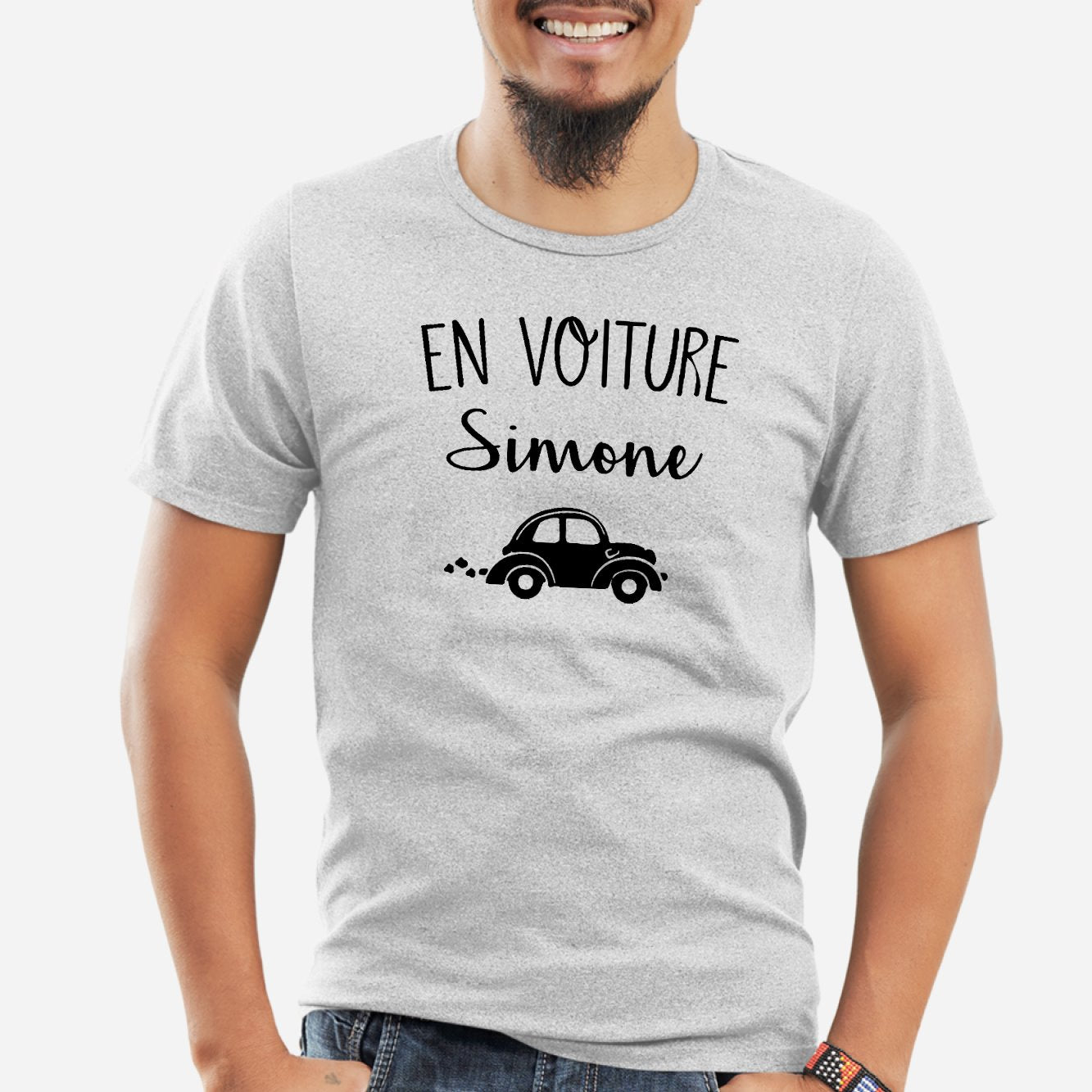 T-Shirt Homme En voiture Simone Gris