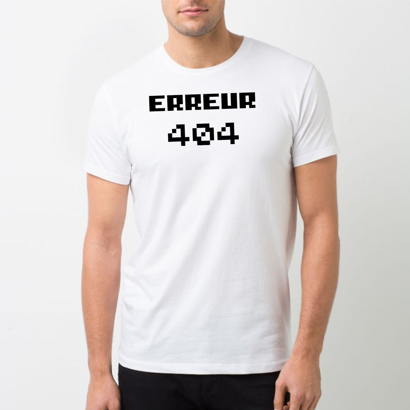 T-Shirt Homme Erreur 404 Blanc