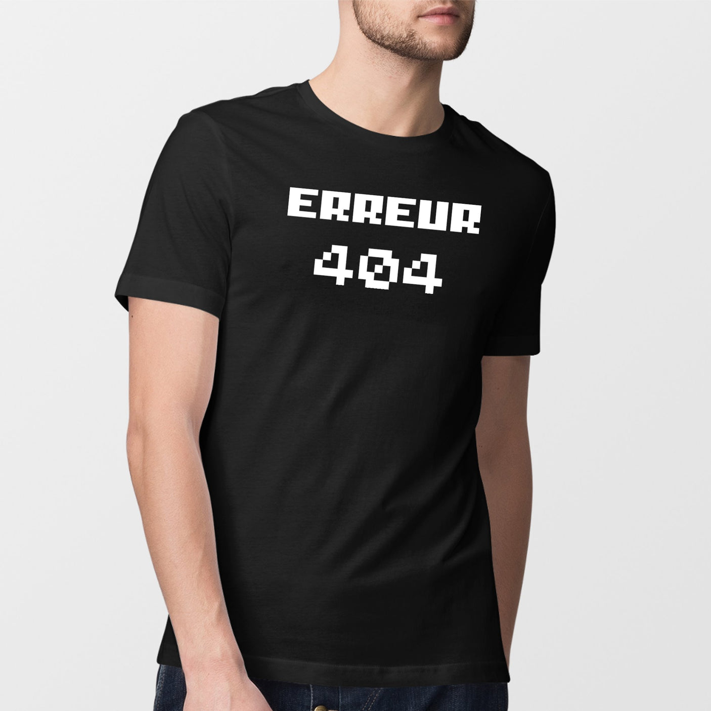 T-Shirt Homme Erreur 404 Noir