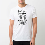 T-Shirt Homme Faut pas pousser mémé dans les orties Blanc