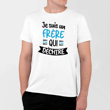 T-Shirt Homme Frère qui déchire Blanc