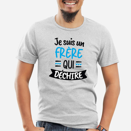 T-Shirt Homme Frère qui déchire Gris