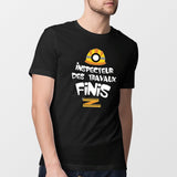 T-Shirt Homme Inspecteur des travaux finis Noir