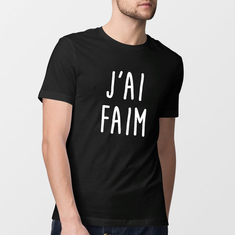 T-Shirt Homme J'ai faim Noir