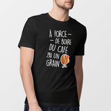 T-Shirt Homme J'ai un grain de café Noir